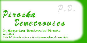 piroska demetrovics business card